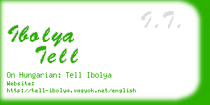 ibolya tell business card